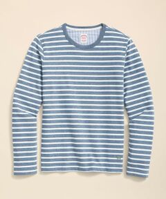 Brooks Brothers / ブルックス ブラザーズ カットソー | スウェードコットン　GFロゴ　マリナーストライプ　ロングスリーブTシャツ