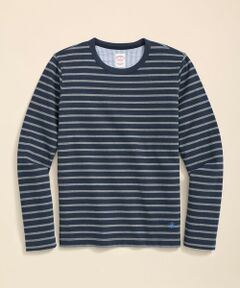 Brooks Brothers / ブルックス ブラザーズ カットソー | スウェードコットン　GFロゴ　マリナーストライプ　ロングスリーブTシャツ