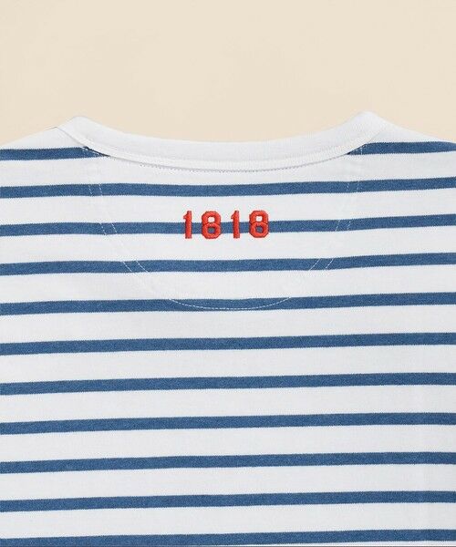 Brooks Brothers / ブルックス ブラザーズ カットソー | スウェードコットン　GFロゴ　マリナーストライプ　ロングスリーブTシャツ | 詳細3