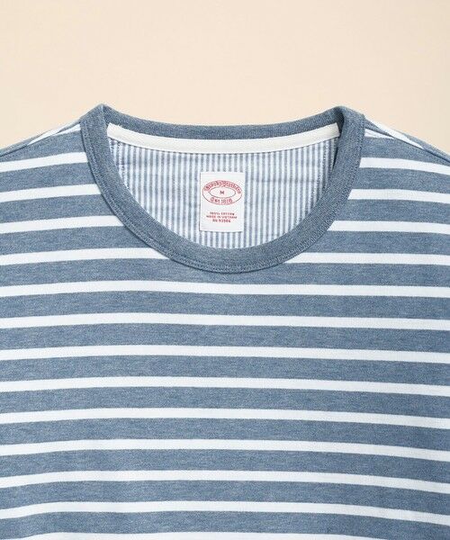 Brooks Brothers / ブルックス ブラザーズ カットソー | スウェードコットン　GFロゴ　マリナーストライプ　ロングスリーブTシャツ | 詳細4