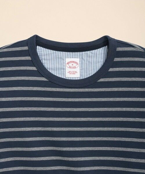 Brooks Brothers / ブルックス ブラザーズ カットソー | スウェードコットン　GFロゴ　マリナーストライプ　ロングスリーブTシャツ | 詳細7