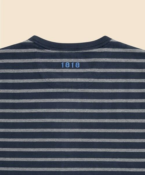 Brooks Brothers / ブルックス ブラザーズ カットソー | スウェードコットン　GFロゴ　マリナーストライプ　ロングスリーブTシャツ | 詳細9