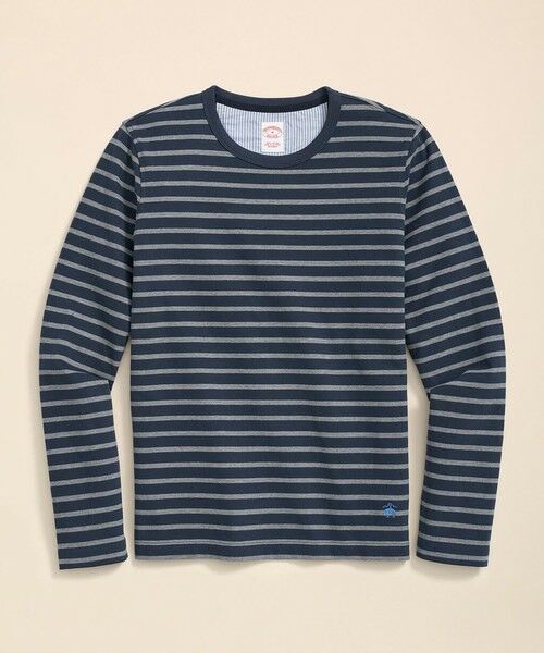 Brooks Brothers/ブルックス ブラザーズ スウェードコットン GFロゴ マリナーストライプ ロングスリーブTシャツ ネイビー L Brooks Brothers/ブルックス ブラザーズ スウェードコットン GFロゴ マリナーストライプ ロングスリーブTシャツ ネイビー L