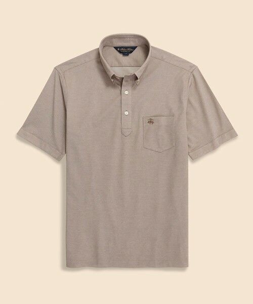 Brooks Brothers/ブルックス ブラザーズ コットンポリエステルピケ GFロゴ ポロシャツ モカ M Brooks Brothers/ブルックス ブラザーズ コットンポリエステルピケ GFロゴ ポロシャツ モカ M