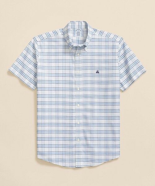 Brooks Brothers/ブルックス ブラザーズ ノンアイロン ストレッチオックスフォード GFロゴ ショートスリーブ カジュアルシャツ Regular Fit ブルー系その他 L Brooks Brothers/ブルックス ブラザーズ ノンアイロン ストレッチオックスフォード GFロゴ ショートスリーブ カジュアルシャツ Regular Fit ブルー系その他 L