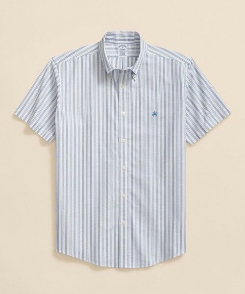 Brooks Brothers/ブルックス ブラザーズ ノンアイロン ストレッチオックスフォード GFロゴ ショートスリーブ カジュアルシャツ Regular Fit ブルー系その他3 M Brooks Brothers/ブルックス ブラザーズ ノンアイロン ストレッチオックスフォード GFロゴ ショートスリーブ カジュアルシャツ Regular Fit ブルー系その他3 M