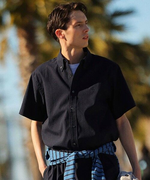 Brooks Brothers/ブルックス ブラザーズ ◆オンラインストア限定◆ポリエステル GFロゴ ポロボタンダウンカラー ショートスリーブシャツ Traditional ブラック S Brooks Brothers/ブルックス ブラザーズ ◆オンラインストア限定◆ポリエステル GFロゴ ポロボタンダウンカラー ショートスリーブシャツ Traditional ブラック S