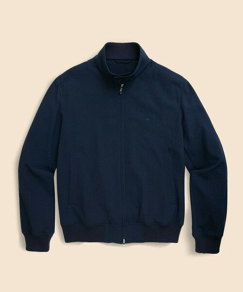 Brooks Brothers/ブルックス ブラザーズ ポリエステル/ウール シアサッカー ボマージャケット ネイビー S Brooks Brothers/ブルックス ブラザーズ ポリエステル/ウール シアサッカー ボマージャケット ネイビー S