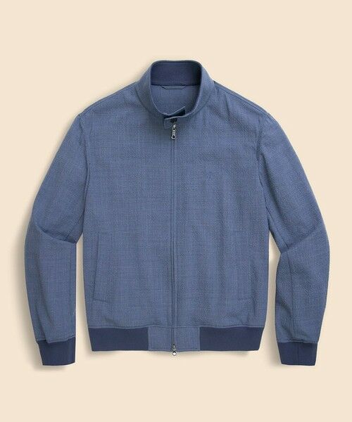 Brooks Brothers/ブルックス ブラザーズ ポリエステル/ウール シアサッカー ボマージャケット ライトブルー XL Brooks Brothers/ブルックス ブラザーズ ポリエステル/ウール シアサッカー ボマージャケット ライトブルー XL