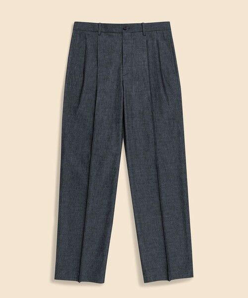 Brooks Brothers/ブルックス ブラザーズ コットン シャンブレー プリーテッドパンツ PLT ブルー 36inch Brooks Brothers/ブルックス ブラザーズ コットン シャンブレー プリーテッドパンツ PLT ブルー 36inch