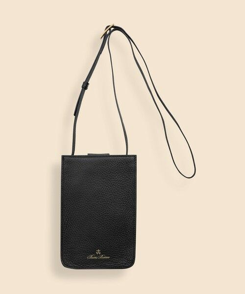 Brooks Brothers/ブルックス ブラザーズ カウレザー スクエア ミニクロスボディバッグ ブラック ONE SIZE Brooks Brothers/ブルックス ブラザーズ カウレザー スクエア ミニクロスボディバッグ ブラック ONE SIZE