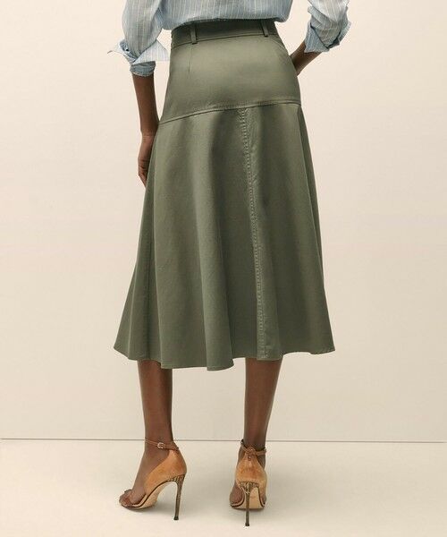 Brooks Brothers / ブルックス ブラザーズ ロング・マキシ丈スカート | ストレッチコットンサテン Aラインスカート | 詳細1