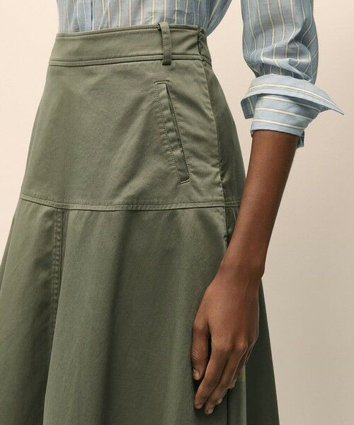 Brooks Brothers / ブルックス ブラザーズ ロング・マキシ丈スカート | ストレッチコットンサテン Aラインスカート | 詳細2