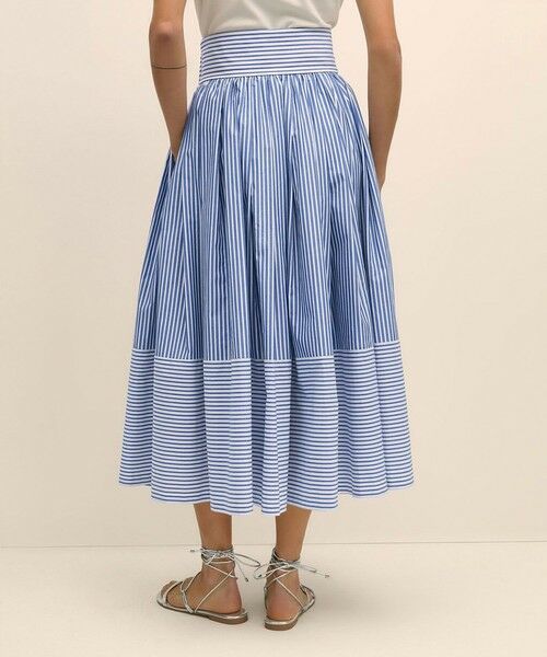 Brooks Brothers / ブルックス ブラザーズ ロング・マキシ丈スカート | コットン　ストライプ　ボウウエストベルト　マキシスカート | 詳細1