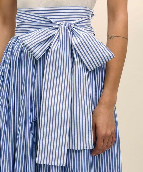 Brooks Brothers / ブルックス ブラザーズ ロング・マキシ丈スカート | コットン　ストライプ　ボウウエストベルト　マキシスカート | 詳細2