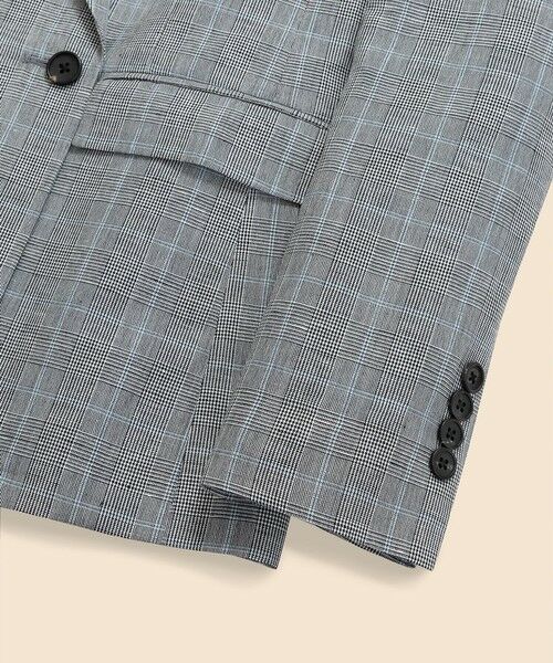 Brooks Brothers / ブルックス ブラザーズ テーラードジャケット | リネン／コットン　グレンチェック　ダブル４ボタン　ピークトラペルジャケット | 詳細2