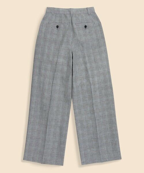 Brooks Brothers / ブルックス ブラザーズ スラックス・ドレスパンツ | リネン/コットン グレンチェック プリーテッド ワイドレッグパンツ | 詳細1