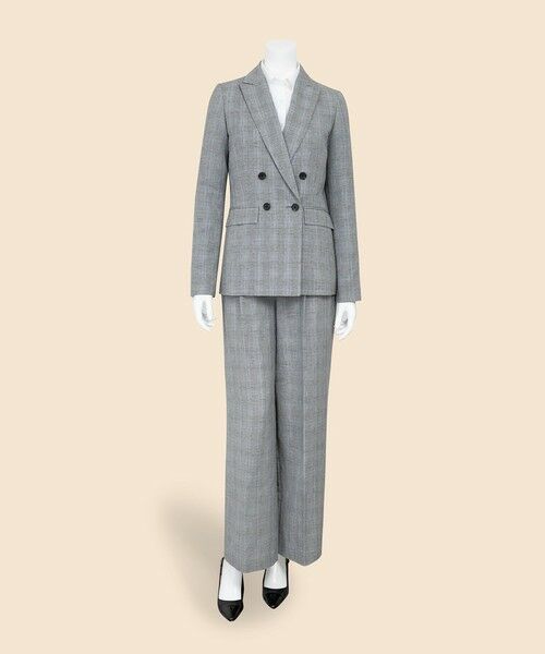 Brooks Brothers / ブルックス ブラザーズ スラックス・ドレスパンツ | リネン/コットン グレンチェック プリーテッド ワイドレッグパンツ | 詳細3