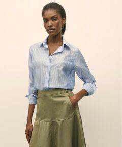 Brooks Brothers / ブルックス ブラザーズ シャツ・ブラウス | コットン／シルク　リラックスフィット　ストライプシャツ