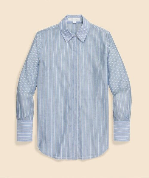 Brooks Brothers / ブルックス ブラザーズ シャツ・ブラウス | コットン/シルク リラックスフィット ストライプシャツ | 詳細4