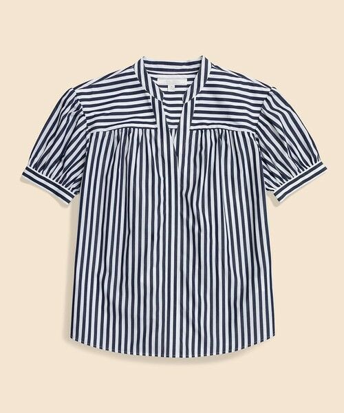 Brooks Brothers/ブルックス ブラザーズ スーピマコットンポプリン ストライプ ショートスリーブシャツ ネイビー×ホワイト M Brooks Brothers/ブルックス ブラザーズ スーピマコットンポプリン ストライプ ショートスリーブシャツ ネイビー×ホワイト M