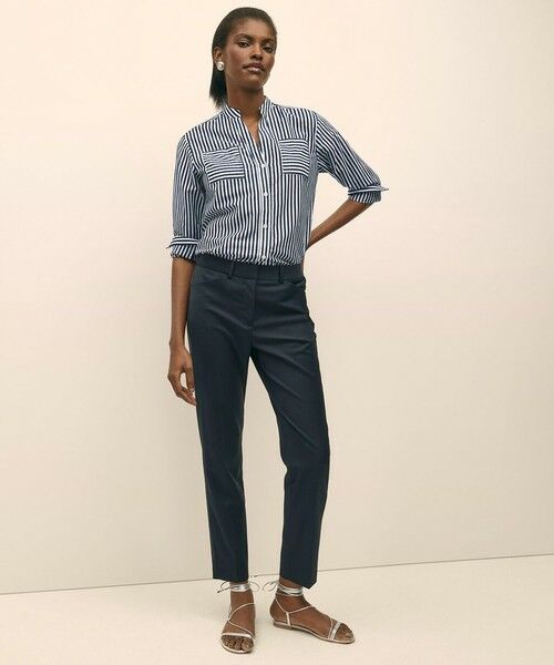 Brooks Brothers / ブルックス ブラザーズ シャツ・ブラウス | コットン／シルク　ダブルパッチポケット　ストライプシャツ | 詳細3