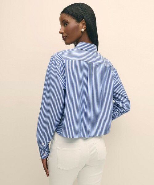 Brooks Brothers / ブルックス ブラザーズ シャツ・ブラウス | コットン ストライプ クロップドブラウス | 詳細1