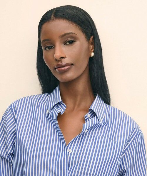 Brooks Brothers / ブルックス ブラザーズ シャツ・ブラウス | コットン ストライプ クロップドブラウス | 詳細2