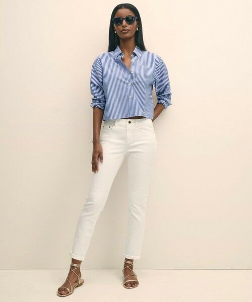 Brooks Brothers / ブルックス ブラザーズ シャツ・ブラウス | コットン ストライプ クロップドブラウス | 詳細3