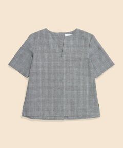 Brooks Brothers / ブルックス ブラザーズ シャツ・ブラウス | リネン／コットン　グレンチェック　バックボタン　プルオーバーブラウス