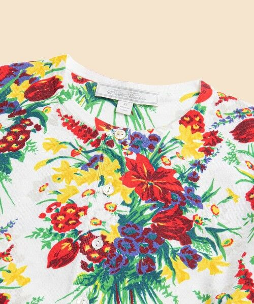 Brooks Brothers / ブルックス ブラザーズ カーディガン・ボレロ | コットン　フラワープリント　クルーネック　カーディガン | 詳細5