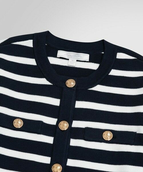 Brooks Brothers / ブルックス ブラザーズ カーディガン・ボレロ | スーピマコットン GFメタルボタン マリナーストライプ ニットジャケット | 詳細5
