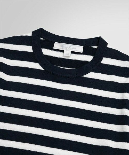 Brooks Brothers / ブルックス ブラザーズ ニット・セーター | スーピマコットン　マリナーストライプ　ショートスリーブセーター | 詳細4