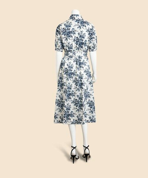 Brooks Brothers / ブルックス ブラザーズ ミニ丈・ひざ丈ワンピース | スーピマコットンサテン フラワープリント ショートスリーブシャツワンピース | 詳細2