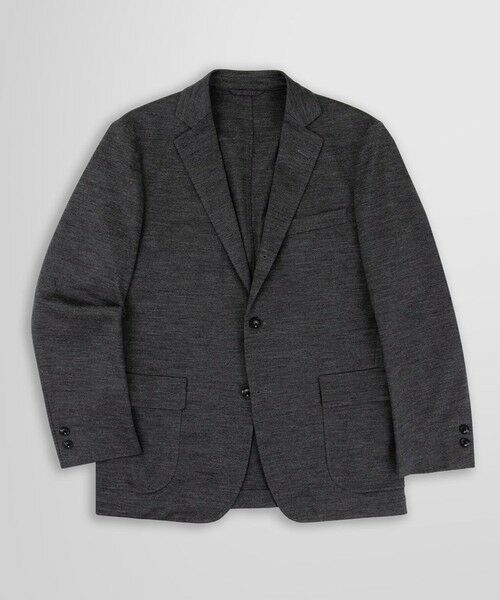 Brooks Brothers/ブルックス ブラザーズ ラミー ジャージー 段返り3ボタン アンコンジャケット グレー L Brooks Brothers/ブルックス ブラザーズ ラミー ジャージー 段返り3ボタン アンコンジャケット グレー L