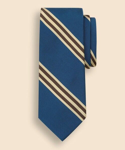 Brooks Brothers/ブルックス ブラザーズ ◆JAPAN TRAD.◆ シルク/コットン モガドール ラージ BB#1ストライプ レップタイ ブルー ONE SIZE Brooks Brothers/ブルックス ブラザーズ ◆JAPAN TRAD.◆ シルク/コットン モガドール ラージ BB#1ストライプ レップタイ ブルー ONE SIZE