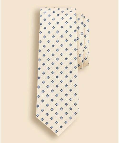 Brooks Brothers/ブルックス ブラザーズ シルク/コットン スモールフラワー ジャカードタイ アイボリー ONE SIZE Brooks Brothers/ブルックス ブラザーズ シルク/コットン スモールフラワー ジャカードタイ アイボリー ONE SIZE