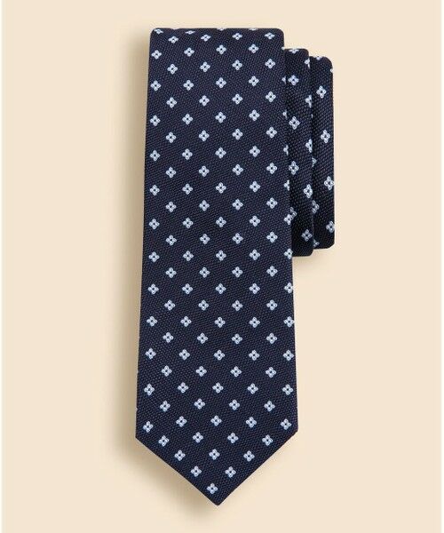 Brooks Brothers/ブルックス ブラザーズ シルク/コットン スモールフラワー ジャカードタイ ネイビー ONE SIZE Brooks Brothers/ブルックス ブラザーズ シルク/コットン スモールフラワー ジャカードタイ ネイビー ONE SIZE