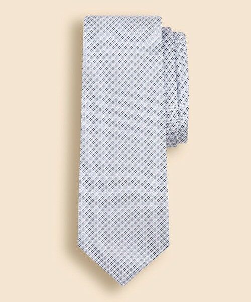 Brooks Brothers/ブルックス ブラザーズ シルク フラワーモチーフ ジオメトリック セレモニータイ シルバー ONE SIZE Brooks Brothers/ブルックス ブラザーズ シルク フラワーモチーフ ジオメトリック セレモニータイ シルバー ONE SIZE