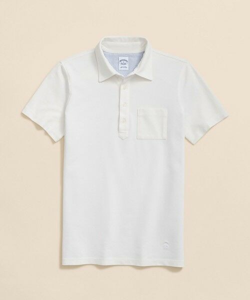 Brooks Brothers/ブルックス ブラザーズ コットンピケジャージー GFロゴ ガーメントダイ ポロシャツ ホワイト XS Brooks Brothers/ブルックス ブラザーズ コットンピケジャージー GFロゴ ガーメントダイ ポロシャツ ホワイト XS