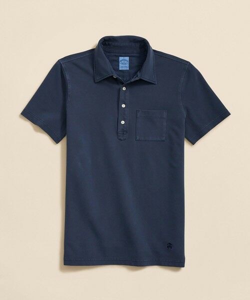 Brooks Brothers/ブルックス ブラザーズ コットンピケジャージー GFロゴ ガーメントダイ ポロシャツ インディゴブルー S Brooks Brothers/ブルックス ブラザーズ コットンピケジャージー GFロゴ ガーメントダイ ポロシャツ インディゴブルー S