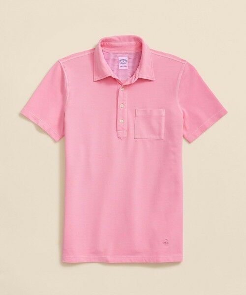 Brooks Brothers/ブルックス ブラザーズ コットンピケジャージー GFロゴ ガーメントダイ ポロシャツ ピンク M Brooks Brothers/ブルックス ブラザーズ コットンピケジャージー GFロゴ ガーメントダイ ポロシャツ ピンク M