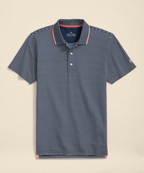 Brooks Brothers/ブルックス ブラザーズ Performance Series ストレッチジャージー ストライプ ポロシャツ ネイビー S Brooks Brothers/ブルックス ブラザーズ Performance Series ストレッチジャージー ストライプ ポロシャツ ネイビー S
