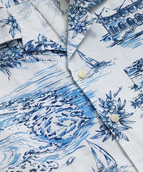 美品✨100％ a hundred percent リネン 藍染シャツ L 藍染綿紬紳士シャツ(シャツカラー) | 織工房 藍布屋