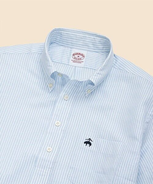 Brooks Brothers / ブルックス ブラザーズ シャツ・ブラウス | コットン／リネン　GFロゴ　ショートスリーブ　プルオーバーシャツ | 詳細1