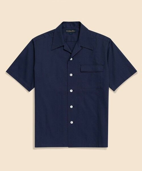 Brooks Brothers/ブルックス ブラザーズ コットンピケ オープンカラーシャツ ネイビー L Brooks Brothers/ブルックス ブラザーズ コットンピケ オープンカラーシャツ ネイビー L