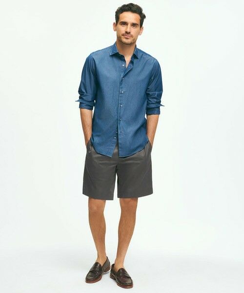 Brooks Brothers / ブルックス ブラザーズ ショート・ハーフ・半端丈パンツ | ストレッチコットン　ライトウエイトアドバンテージチノ　プレーンフロント　9inショーツ | 詳細2