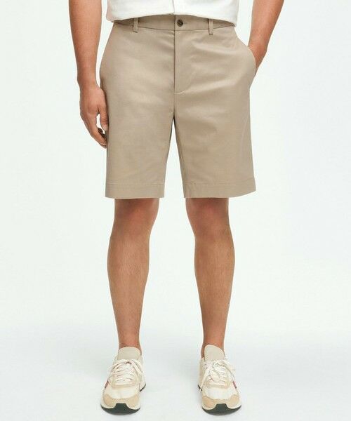Brooks Brothers/ブルックス ブラザーズ ストレッチコットン ライトウエイトアドバンテージチノ プレーンフロント 9inショーツ カーキ 32inch Brooks Brothers/ブルックス ブラザーズ ストレッチコットン ライトウエイトアドバンテージチノ プレーンフロント 9inショーツ カーキ 32inch