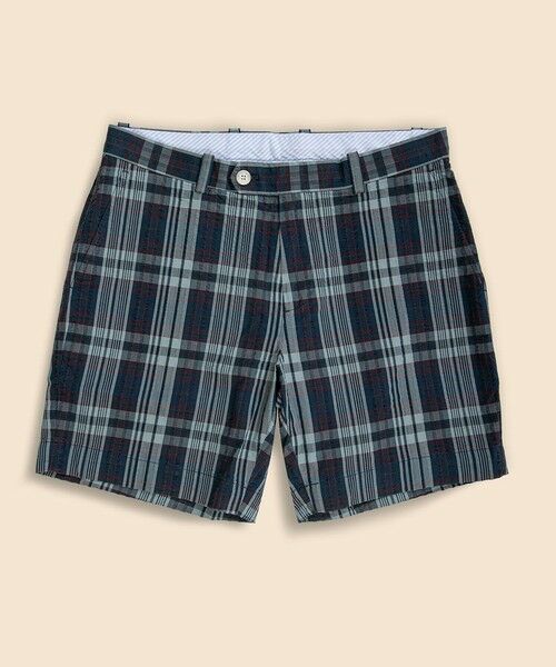 Brooks Brothers / ブルックス ブラザーズ ショート・ハーフ・半端丈パンツ | コットン　シアサッカー　マドラスチェック　プレーンフロント　7inショーツ | 詳細4