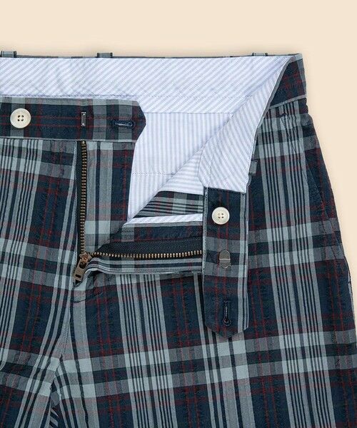 Brooks Brothers / ブルックス ブラザーズ ショート・ハーフ・半端丈パンツ | コットン　シアサッカー　マドラスチェック　プレーンフロント　7inショーツ | 詳細6